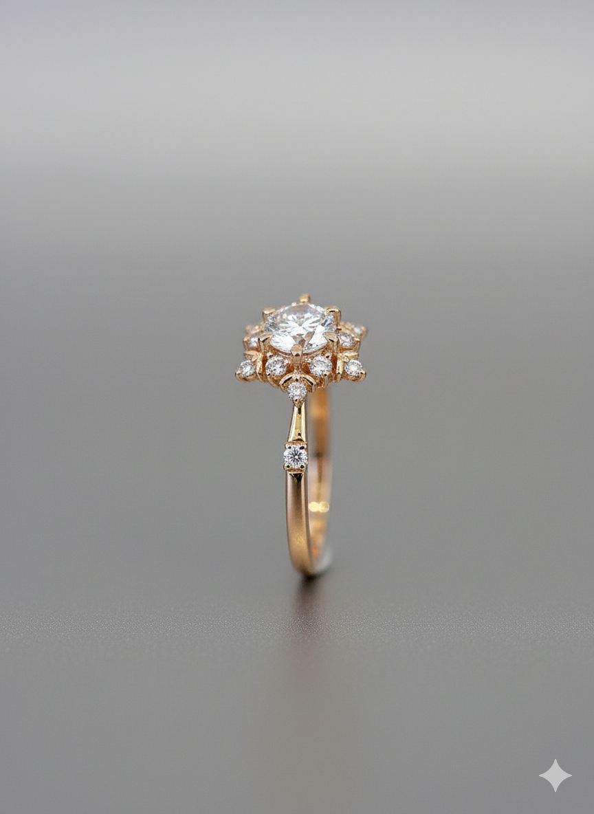 Flocon de neige Diamante y oro - Imagen 2