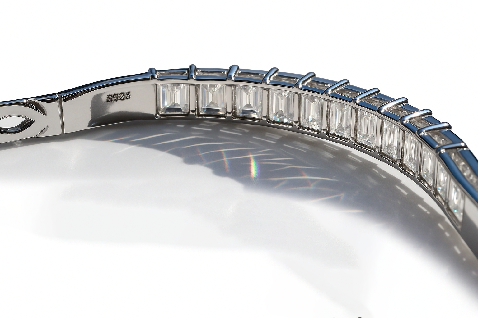 Pulsera con corte esmeralda unisex - Imagen 4